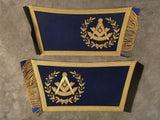 Masonic Regalia Embroidered Dress Apron, Chain Collar and Cuffs - Like New!