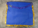 Masonic Regalia Embroidered Dress Apron, Chain Collar and Cuffs - Like New!