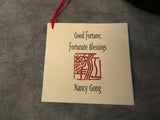 Good Fortune Art Glass Blessing by Nancy Gong