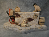 1990s Railroad Barrel Loader Plaster Sculpture by Curtis