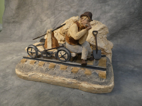 1998 Railroad Hand Car Plaster Sculpture by Curtis