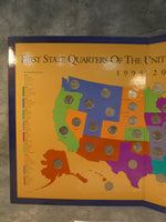 First State Quarters of the United States Collector's Map, 1999-2008 - Complete