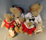 All Paws on Deck 1995 VanderBear Collection - 7 Plush Animals