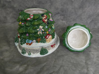 Spode Christmas Tree with Train Centerpiece Cookie Jar