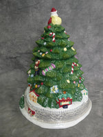 Spode Christmas Tree with Train Centerpiece Cookie Jar