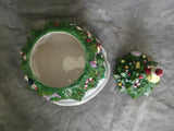 Spode Christmas Tree with Train Centerpiece Cookie Jar