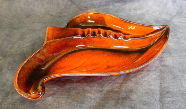 Burnt Orange Ashtray Made in California