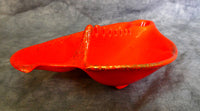 Bright Orange Mid-Century Ashtray