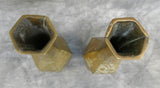 6" Vintage Brass Vases - Set of 2