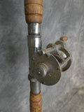 Vintage Fiberglass Fishing Rod with Pfleuger Skilkast No. 1953 Reel