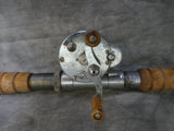 Vintage Fiberglass Fishing Rod with Pfleuger Skilkast No. 1953 Reel