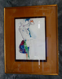The Dressing Gown 1973 Original Watercolor, Signed by Artist