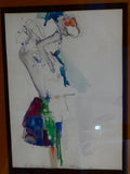The Dressing Gown 1973 Original Watercolor, Signed by Artist