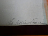 The Dressing Gown 1973 Original Watercolor, Signed by Artist