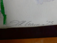 The Dressing Gown 1973 Original Watercolor, Signed by Artist