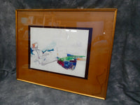 The Dressing Gown 1973 Original Watercolor, Signed by Artist