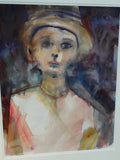 Watercolor Portrait, Matted and Framed - 27" x 32"