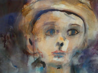 Watercolor Portrait, Matted and Framed - 27" x 32"