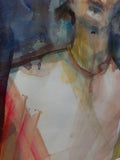 Watercolor Portrait, Matted and Framed - 27" x 32"