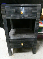 Made Goods Dark Gray Veneered 2-Drawer Nightstand