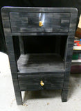 Made Goods Dark Gray Veneered 2-Drawer Nightstand