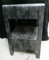 Made Goods Dark Gray Veneered 2-Drawer Nightstand