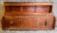Antique 35" x 19" Tool Chest Cabinet with 3 Removable Drawers