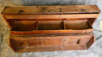 Antique 35" x 19" Tool Chest Cabinet with 3 Removable Drawers