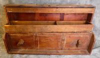 Antique 35" x 19" Tool Chest Cabinet with 3 Removable Drawers