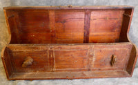 Antique 35" x 19" Tool Chest Cabinet with 3 Removable Drawers
