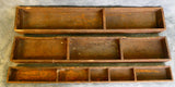 Antique 35" x 19" Tool Chest Cabinet with 3 Removable Drawers