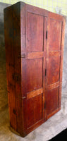 Antique 35" x 19" Tool Chest Cabinet with 3 Removable Drawers