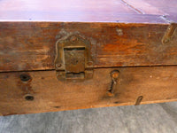 Antique 35" x 19" Tool Chest Cabinet with 3 Removable Drawers