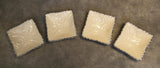 Lenox Ivory with Platinum Coronet Square Dishes - Set of 4