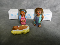 Vintage Spanish Clay Nativity Scene - 18 Figures - Like New!