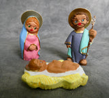 Vintage Spanish Clay Nativity Scene - 18 Figures - Like New!