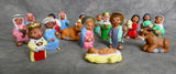 Vintage Spanish Clay Nativity Scene - 18 Figures - Like New!