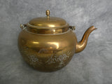 1950s Korean Brass Teapot with Dedication