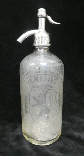 Vana Inc. Chicago Seltzer Bottle with Kauffman Bev. Co. Tap