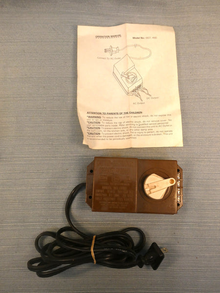 Bachmann 6607 Transformer for HO & N Trains with Instructions