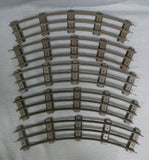 Vintage Lionel Metal Standard Gauge Model Train Track - 15 Curve Sections