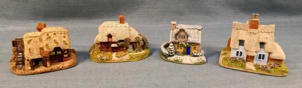 Lilliput Lane Cottage Figurines - Lot of 4