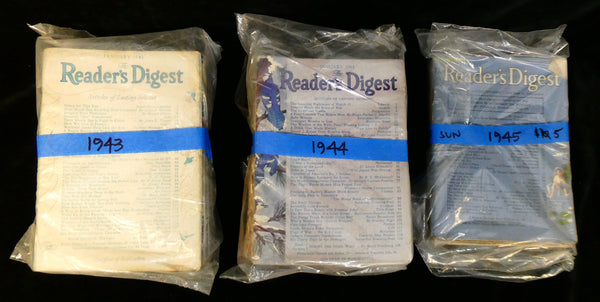 Vintage Reader's Digest Magazine from 1943-1945 - Lot of 19 Issues