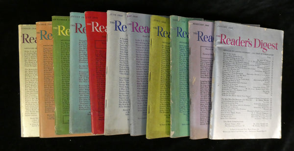 1946 Reader's Digest Magazines - Lot of 11 (missing Nov.)