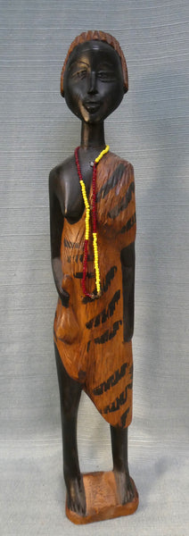 Carved Wood African Female Figure