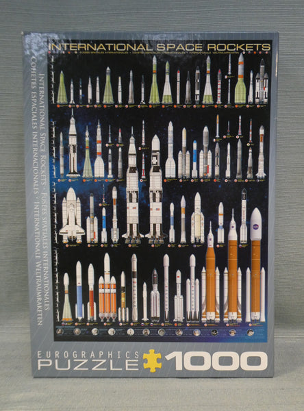 1000 Piece International Space Rockets Puzzle - Certified Complete!