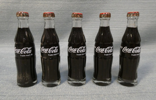 Miniature 3" Coca-Cola Contour Bottles - Lot of 5