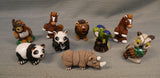 LEPS Clay Whimsical Animal Figurines - Lot of 9