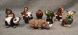 LEPS Clay Whimsical Animal Figurines - Lot of 9