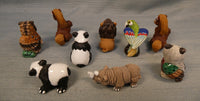 LEPS Clay Whimsical Animal Figurines - Lot of 9
